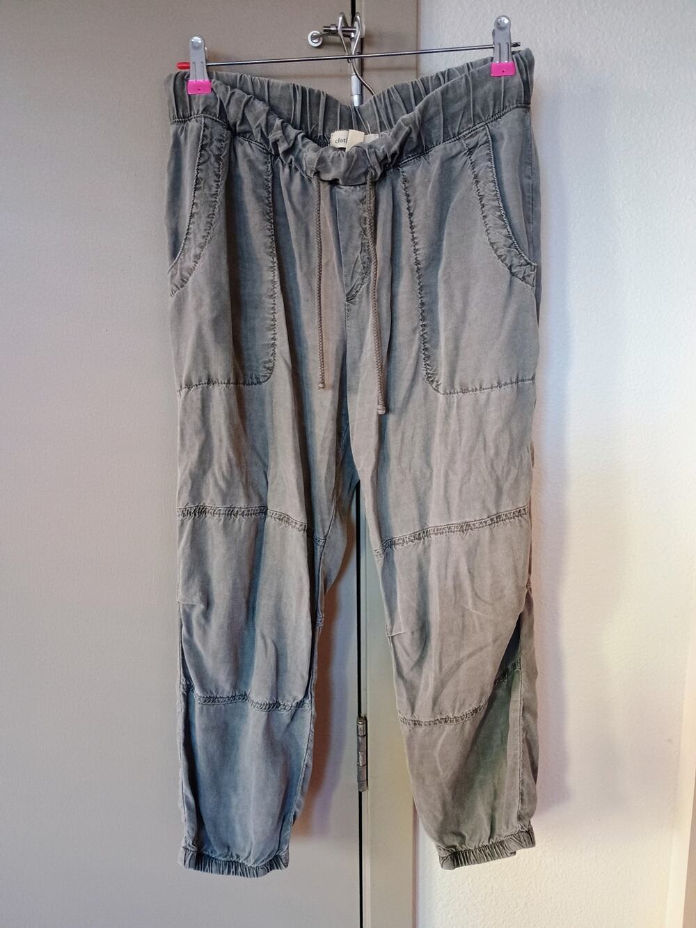 Cloth & Stone Anthropologie Gray boho festival grunge indie Cargo Jogger Pants